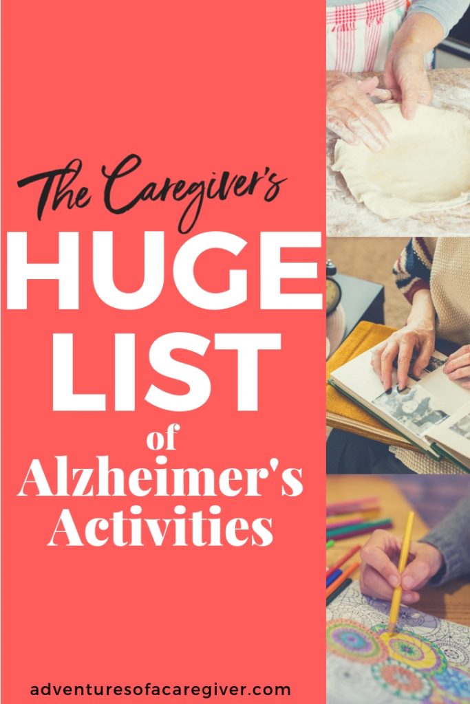 Over 75 caregiver recommended Alzheimer's activities.