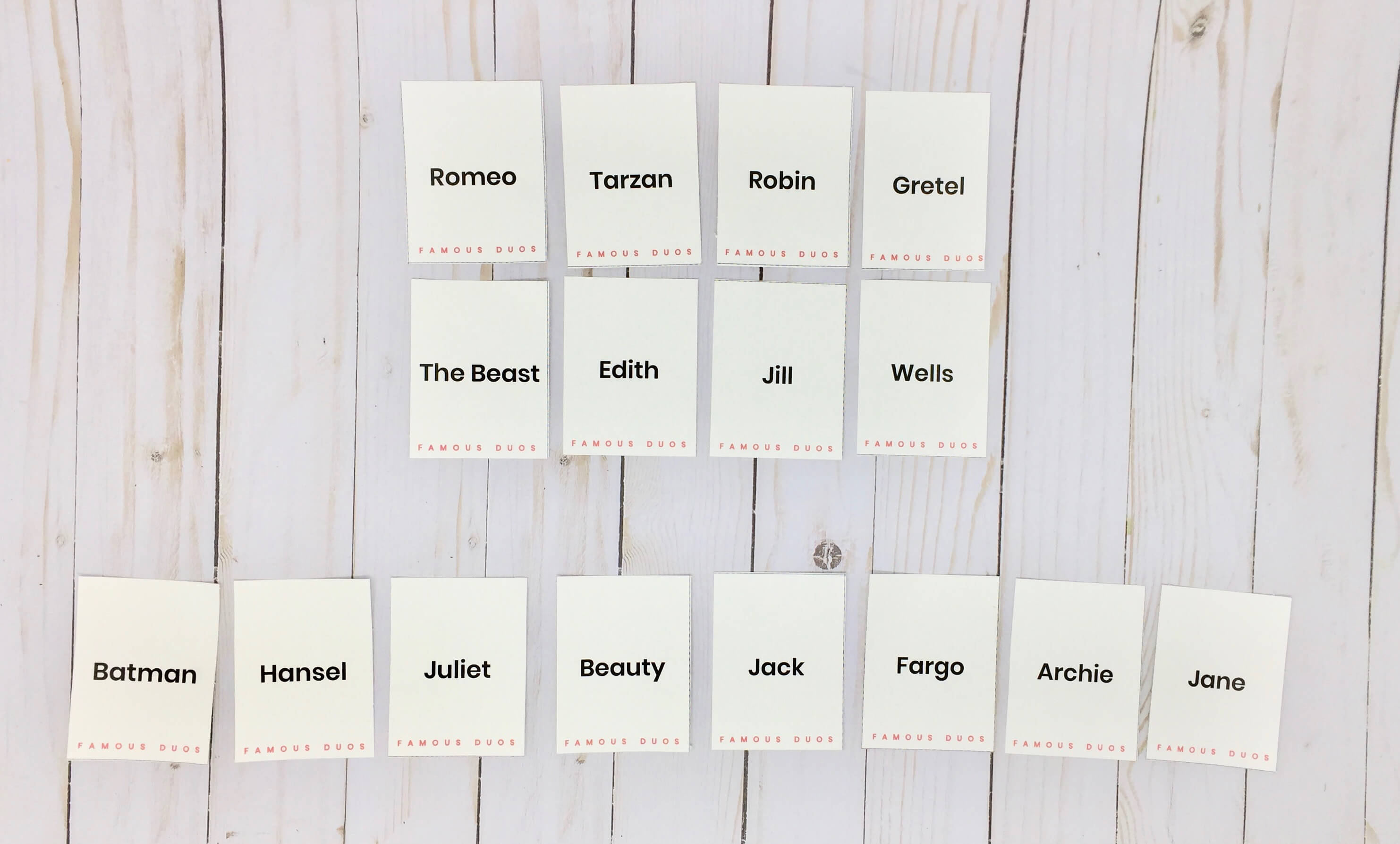 Famous Duos Matching Game created for Alzheimer's and dementia patients